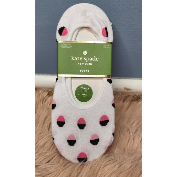 NWOT KATE SPADE NON SLIP HEEL SOCKS (3 PACK VARIETY) - SHOE SIZE 4-10 - Picture 3 of 3